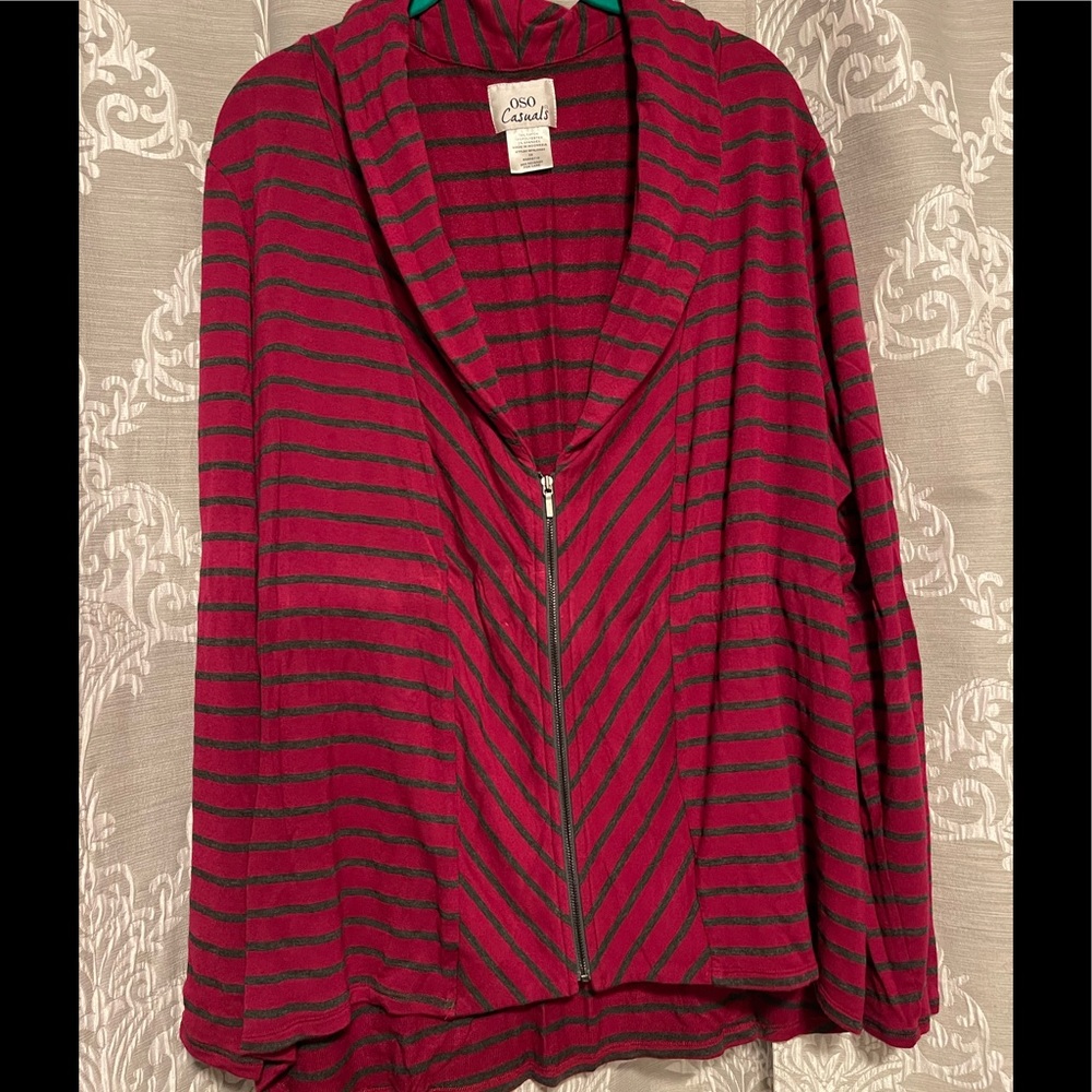 Oso casual 3x jacket/cardigan red